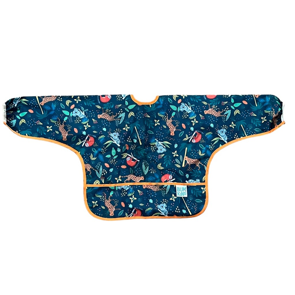Bumkins Jungle Sleeved Bib Toddler 6-24m Smock Waterproof Fabric